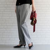 ライトグレー | ウール調ストレッチテーパードパンツ レディース 春 秋  冬 M L LL | aquagarage