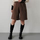 ブラウン | コーデュロイハーフパンツ  レディース 春 秋  冬 M | aquagarage