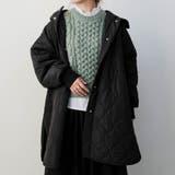 ブラック | ウエストドロストキルティングコート 秋 冬 M | aquagarage