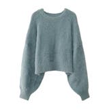 ブルー | クルーネックシャギーニットトップス | aquagarage