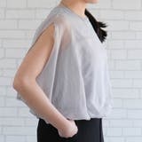 グレー | ノースリーブオーガンジーバルーントップス 夏 レディース | aquagarage