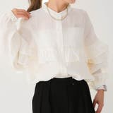 オフホワイト | フリルブラウス 春 秋 レディース | aquagarage
