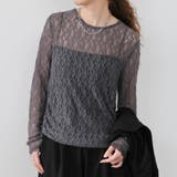 チャコール | レースシアートップス 春 夏 秋 冬 レディース | aquagarage