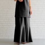 ブラック | 動くたびにひらひら揺れる揺れ感が魅力!切替マーメイドスカート | aquagarage