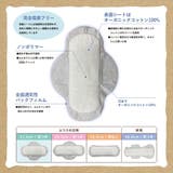 オーガニックコットン ナプキン 21.5CM 羽つき 20個 | Shoplimart# | 詳細画像5