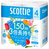 スコッティ フラワー3倍長持ち 4ロール シングル | Shoplimart# | 詳細画像1
