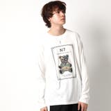 F柄ホワイト | ロンT メンズ 長袖Tシャツ | ARCADE