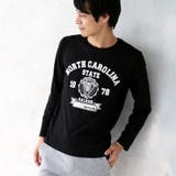 A柄ブラック | ロンT メンズ 長袖Tシャツ | ARCADE