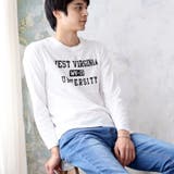 D柄ホワイト | ロンT メンズ 長袖Tシャツ | ARCADE