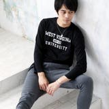 D柄ブラック | ロンT メンズ 長袖Tシャツ | ARCADE