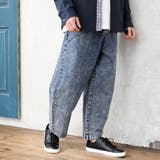 81-ケミカルウォッシュブルー | ワイドパンツ メンズ デニムパンツ | ARCADE