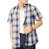 B8-ブルーオンブレチェック | 半袖シャツ チェックシャツ カジュアルシャツ | ARCADE