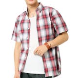 B9-レッドオンブレチェック | 半袖シャツ チェックシャツ カジュアルシャツ | ARCADE