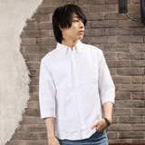 ホワイト | ボタンダウンシャツ メンズ 七分袖 | ARCADE