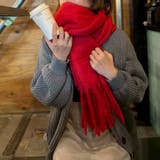 レッド | 大判マフラー 238cm ふわふわ | ARCADE