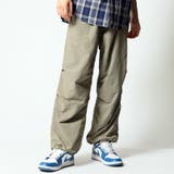 カーキベージュ | カーゴパンツ メンズ ワイドパンツ リップストップ パラシュートナイロンパンツ | ARCADE