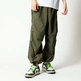 オリーブ | カーゴパンツ メンズ ワイドパンツ リップストップ パラシュートナイロンパンツ | ARCADE