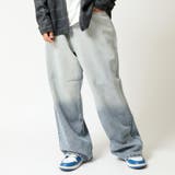 サックスグラデーション75 | Gパン ワイドデニムパンツ メンズ | ARCADE