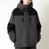 2チャコール×ブラック | ダウンジャケット メンズ ファイバーダウンジャケット | ARCADE