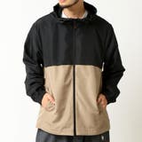 ブラック×ベージュ/切替 | マウンテンパーカー メンズ 裏トリコット | ARCADE
