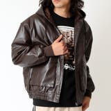 ブラウン | ゆるっとシルエット ヴィンテージ加工素材 フードブルゾン | ARCADE