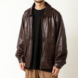 ブラウン | ゆるっとシルエット フェイクレザージャケット メンズ | ARCADE