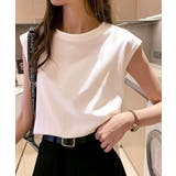 ホワイト | ノースリーブ レディース さらさらストレッチ ルーズシルエット タンクトップ | ARCADE