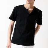 (ヘンリーネック)ブラック | Tシャツ 半袖 メンズ | ARCADE