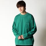 グリーン×ホワイト(配色ステッチ) | Tシャツ メンズ 長袖 | ARCADE