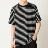 黒ベース×白ボーダー | ボーダーTシャツ メンズ 上質USAコットン | ARCADE