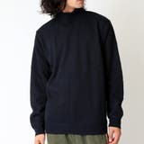 ネイビー | 暖かい 裏起毛 タートルネック ニット 裏地シャギーフリース トップス ニット | ARCADE