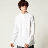 ホワイト(ノーマル釦) | 選べるボタン バンドカラーシャツ メンズ | ARCADE