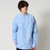 サックス(マルチ釦) | 選べるボタン バンドカラーシャツ メンズ | ARCADE