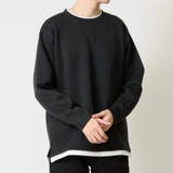 31ブラック | 長袖Tシャツ メンズ フェイクレイヤード | ARCADE