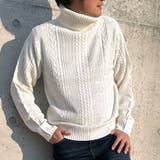 ホワイト(タートルネック) | ケーブルニット メンズ ニット | ARCADE