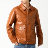 ブラウン | フェイクレザージャケット メンズ ミリタリージャケット | ARCADE