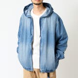 ライトブルー | デニムパーカー メンズ ゆったりパーカー | ARCADE