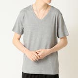 杢グレー | 半袖Tシャツ メンズ Vネックカットソー | ARCADE