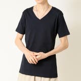 ネイビー | 半袖Tシャツ メンズ Vネックカットソー | ARCADE