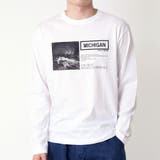 ホワイト(B柄) | Tシャツ メンズ 長袖 | ARCADE