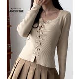 レースアップ リブニット 長袖ニット | ARCADE | 詳細画像20 