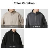 裏起毛カットカルゼハーフZIP 裾ドローコード プルオーバー | ARCADE | 詳細画像12
