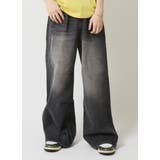 ブラック | モッピングデニムパンツ メンズ ワイドジーンズ | ARCADE