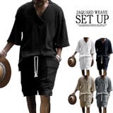 セットアップ ジャガード織り 5分袖カットソー | ARCADE | 詳細画像2