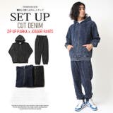 セットアップ メンズ カットデニムジップパーカー | ARCADE | 詳細画像2