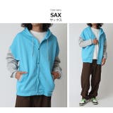 裏起毛 ツートン切替ゆったりボタンパーカー メンズ | ARCADE | 詳細画像11 