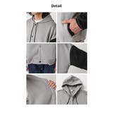 裏起毛 ツートン切替ゆったりボタンパーカー メンズ | ARCADE | 詳細画像8 