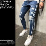 2-TYPEA-ネイビー(ライン入り) | デニムパンツ メンズ ジーパン | ARCADE