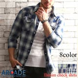 7分袖シャツ メンズ デニムシャツ | ARCADE | 詳細画像1 