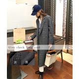 グレンチェックロングコート アウター 冬服 | ARGO TOKYO | 詳細画像1